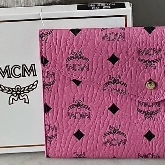 MCM Beauty Pink Logo Clutch